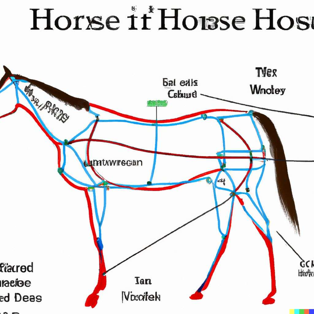 a horse, scientific diagram